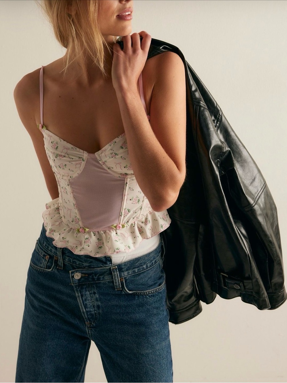 Free People Wild Lovers Scarlett Corset Bustier Top 34C